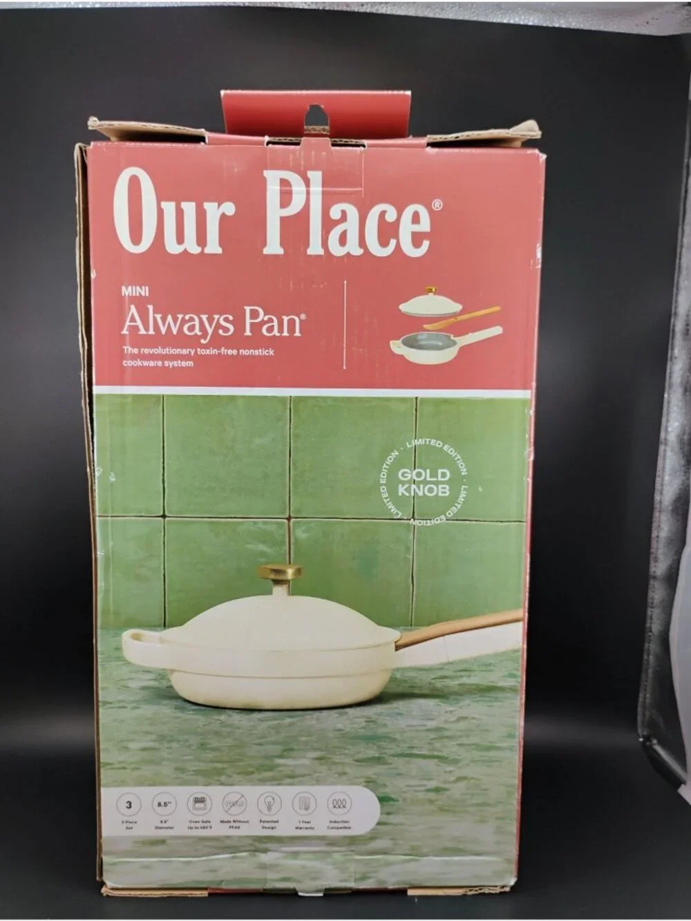 Our Place Mini Always Pan Limited Edition Gold Knob 3-Piece Set